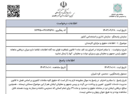 طفره اعضای دولت چهاردهم از اعلام حقوق دریافتی خود + مستندات