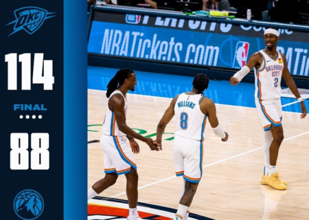 پیروزی قاطع اوکلاهماسیتی در بازی نخست فینال غرب NBA
