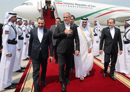 پزشکیان وارد دوحه شد