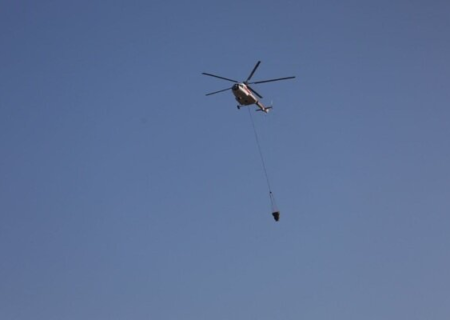 چهارمین بالگرد هلال احمر راهی عملیات اطفای حریق شد